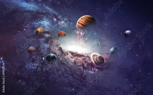 Obraz Obrazy w wysokiej rozdzielczości przedstawiają tworzenie planet Układu Słonecznego. Ten obraz elementy dostarczone przez NASA