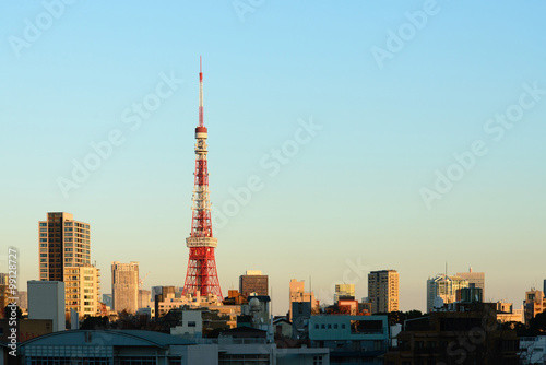 Tokyo Skyline in the evening