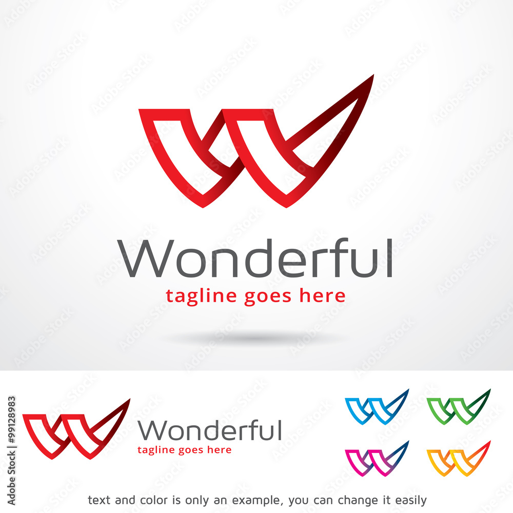 Wonderful Letter W Logo Template Design Vector Wonderful Letter W Logo Template Design Vector