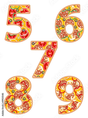 Pizza number 5 to 9