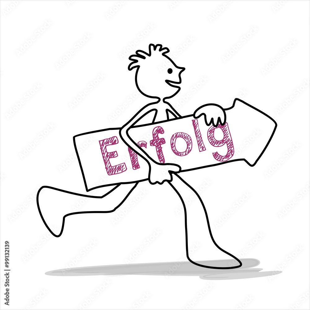 Erfolg - Mensch läuft schnell zum Ziel mit festem Glauben und Erfolg - Mensch läuft schnell zum Ziel mit festem Glauben und