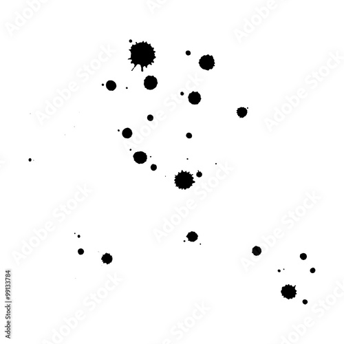 Vector black blots and splashes.