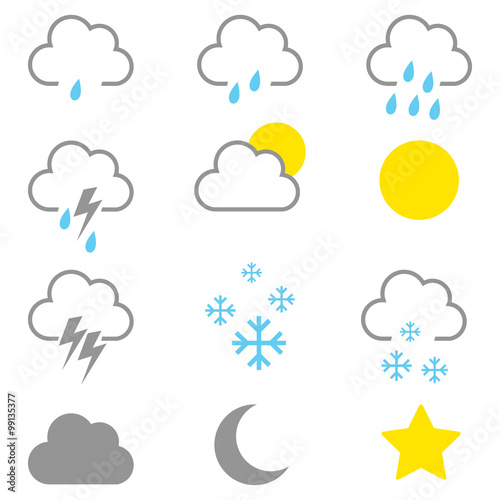 Simple Graphic Of Weather Icons
