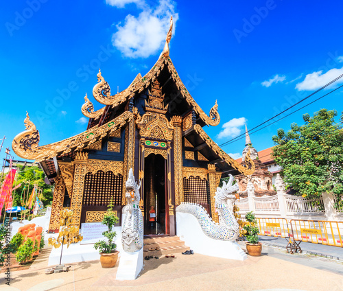 700 years Wat Inthakhin Saduemuang in Chiangmai province of Thailand photo