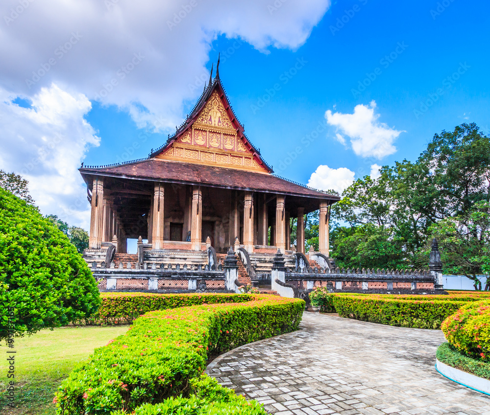 Obraz premium Haw Pha Kaew or Wat Pha Kaew in Vientiane of Laos