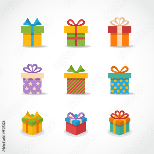 Vector Gift box colorful icons