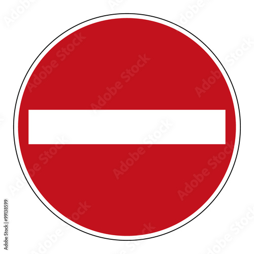 Do Not Enter Blank Sign Warning Red Circle Icon Isolated On White Background Prohibition Concept No Traffic Street Symbol Vector Illustration Stock Vector Adobe Stock