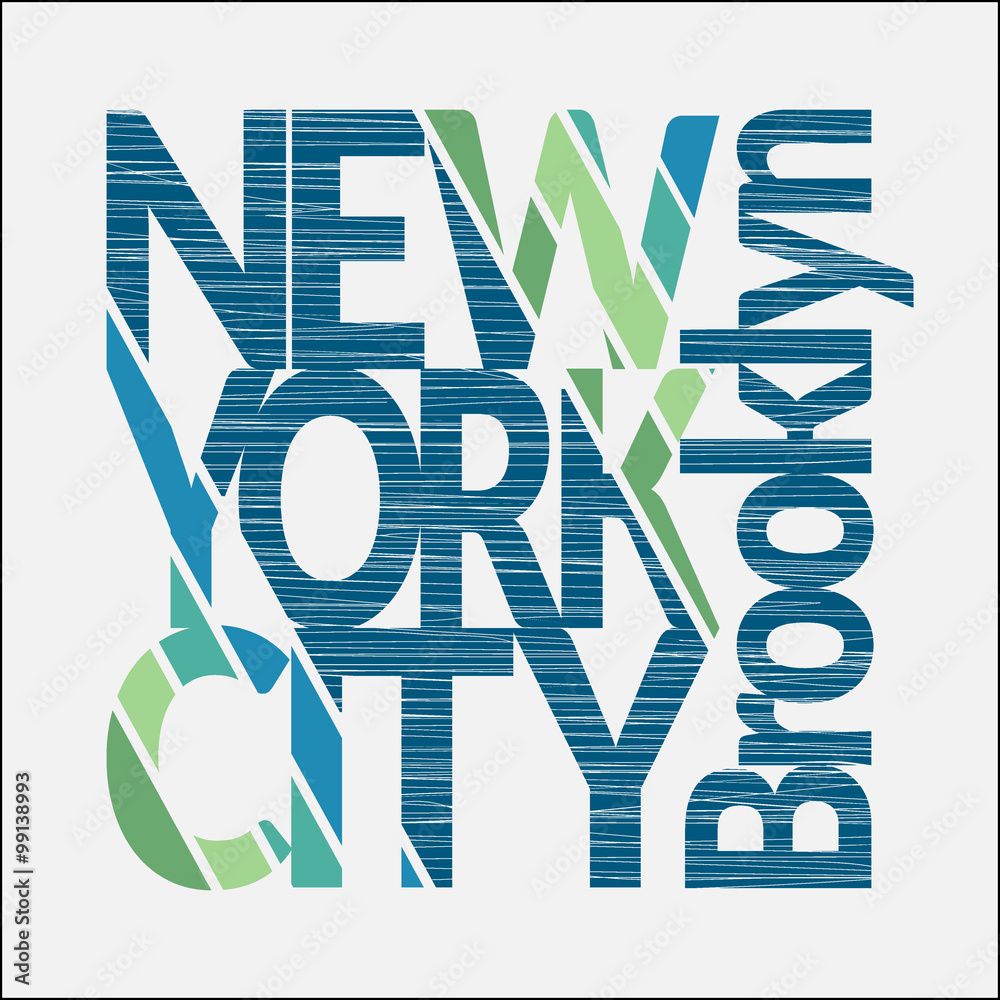 New York City Typography Graphic. Fashion Stylish Printing Design