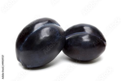 Clean Plum Damson isolated on white background