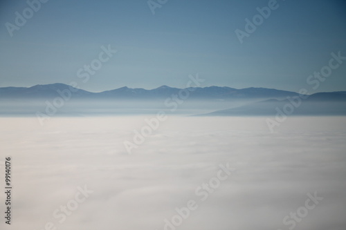 Foggy landscape near Sarajevo   Bosnia and Herzegovina