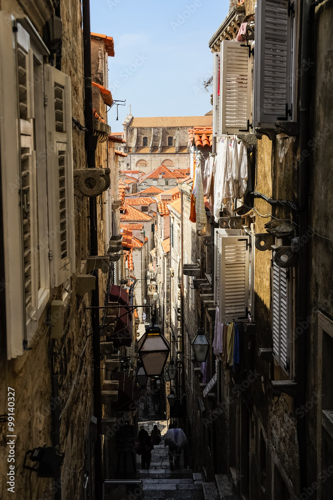 Gasse in der Altstadt von Dubrovnik