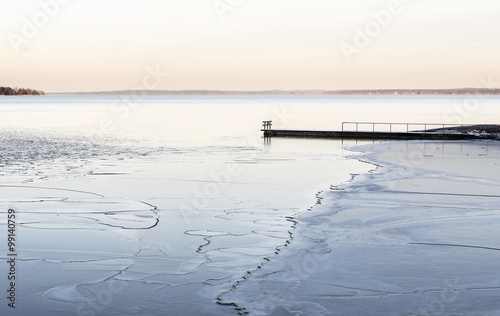 Lake freezing up