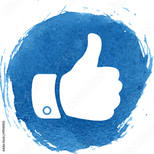 Hand icon with watercolor effect