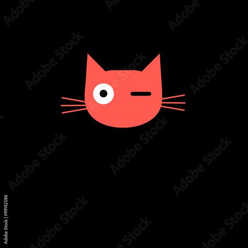 ed sign vector portrait of a cat