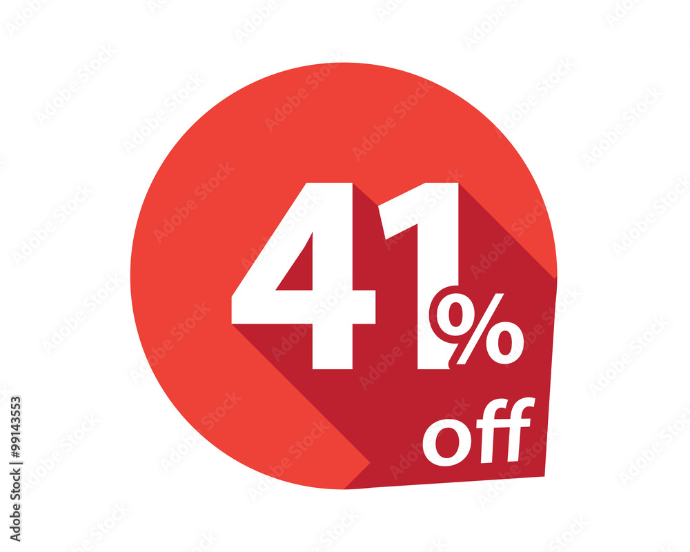 41 percent discount off red circle 41 percent discount off red circle