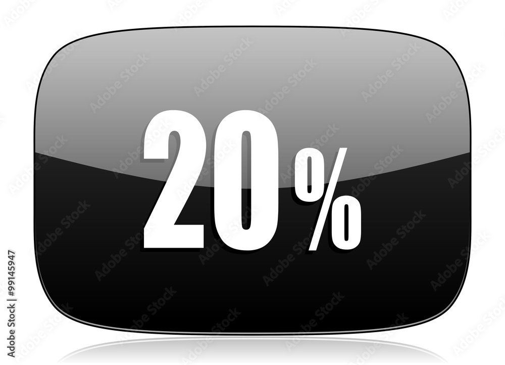 20 percent black glossy web modern icon 20 percent black glossy web modern icon