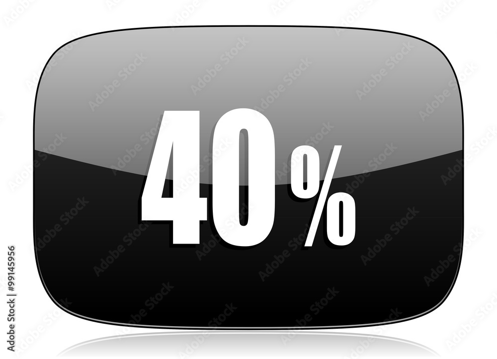 40 percent black glossy web modern icon 40 percent black glossy web modern icon