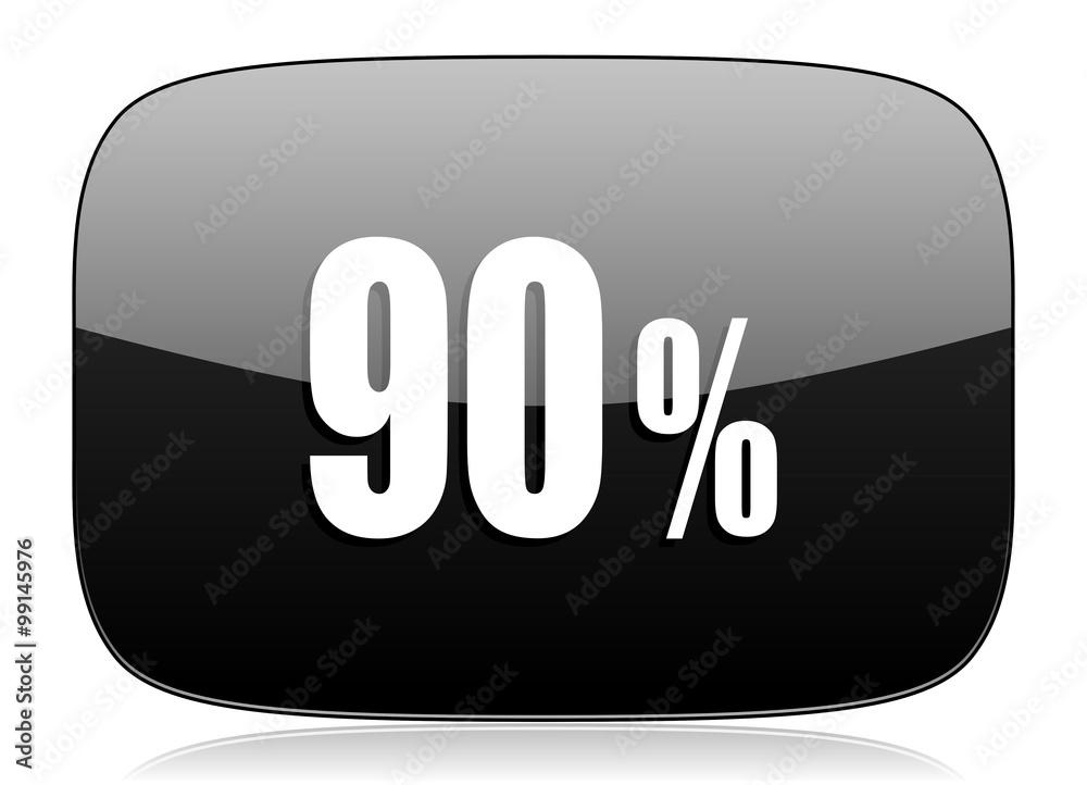 90 percent black glossy web modern icon 90 percent black glossy web modern icon