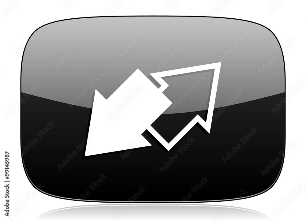 exchange black glossy web modern icon exchange black glossy web modern icon