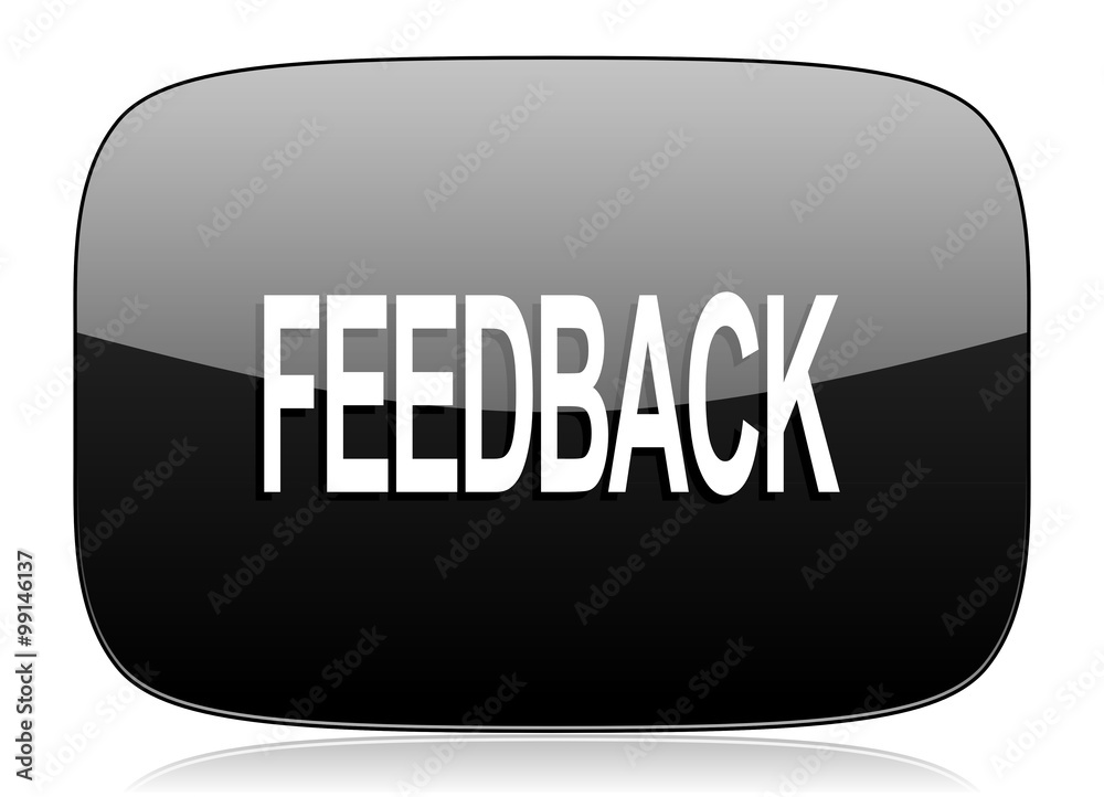 feedback black glossy web modern icon feedback black glossy web modern icon