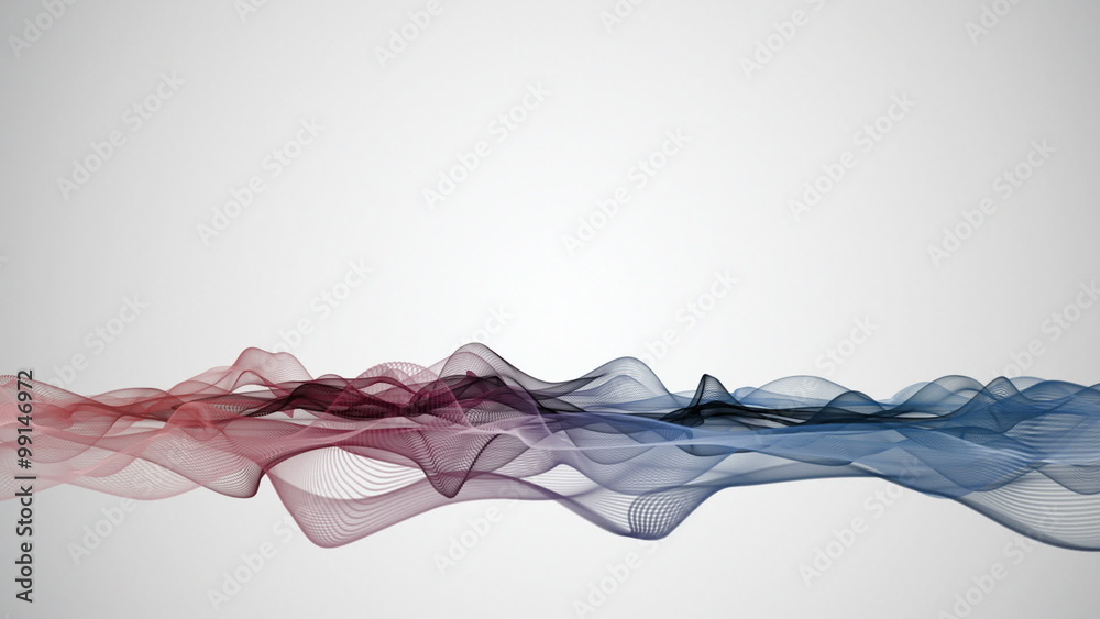 Fantastic video animation with wave object in motion and space for your text - loop HD 1080p