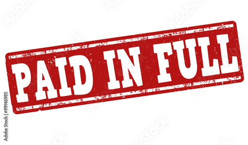Paid in full stamp