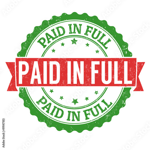 Paid in full stamp
