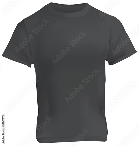Black Blank T-Shirt Design Template