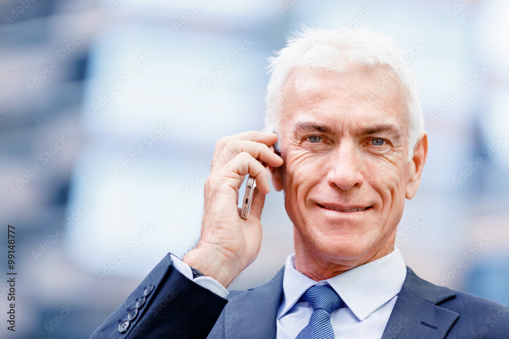 Portrait of confident businessman outdoors Portrait of confident businessman outdoors