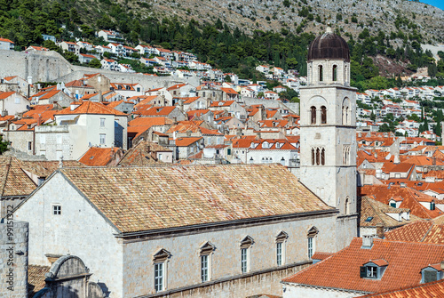 Franciscan Church and Monastery seen from Walls of Dubrovnik, Croatia