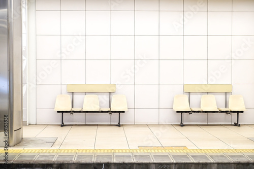 Empty train platform