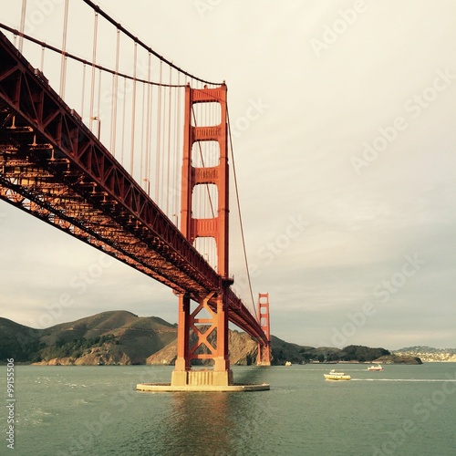 From below the Golden Gate photo