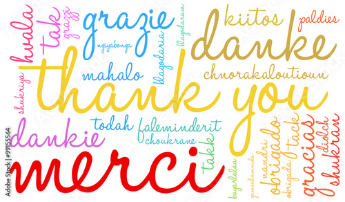 International Thank You Word Cloud