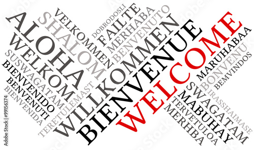 International Welcome Word Cloud