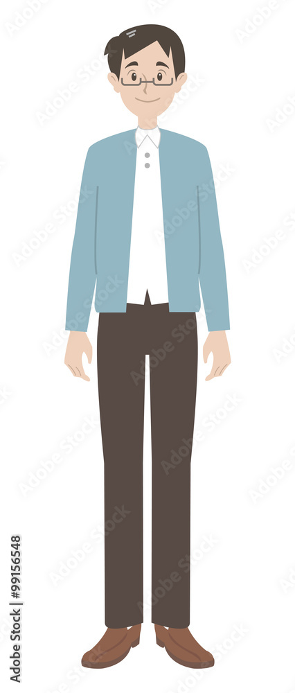 男性 全身 立ち姿 カジュアルスタイル Stock ベクター Adobe Stock