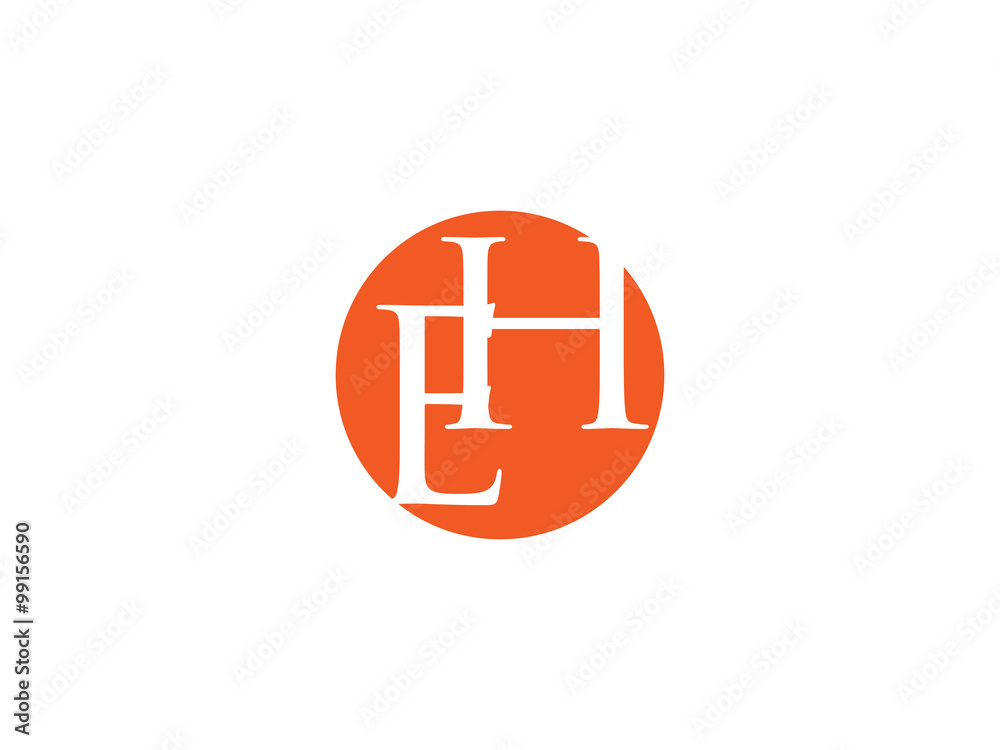 Obraz premium Double EH letter logo