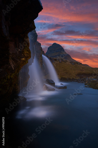 The landscape kirkjufell of Iceland