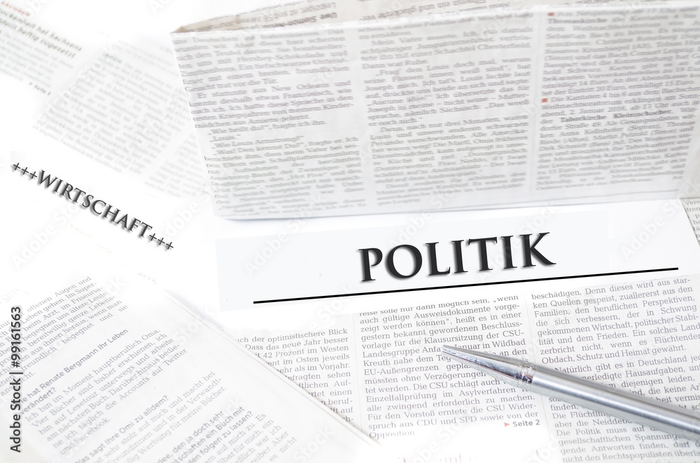 Obraz premium Zeitung, Politik, Journalismus