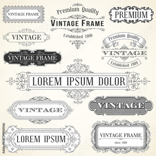 Vintage Labels and Ornaments  photo