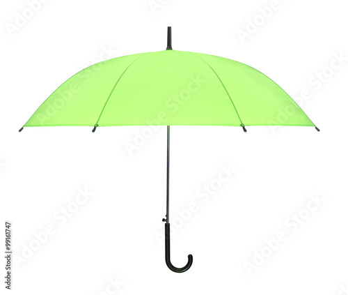 green umbrella isolated