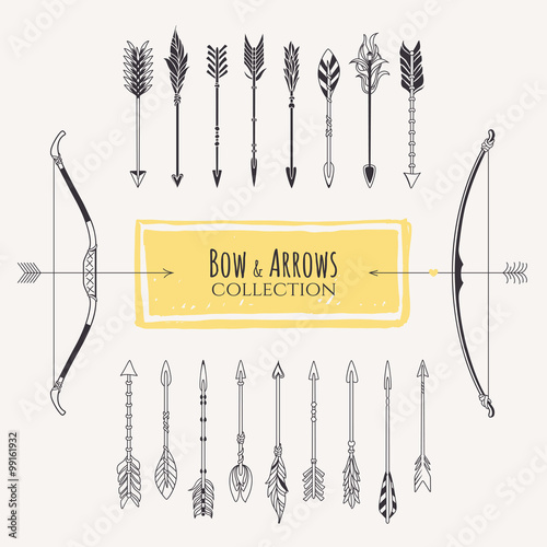 Decorative bows and arrows.