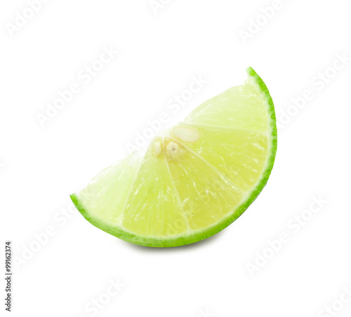 lime fruit segment isolated