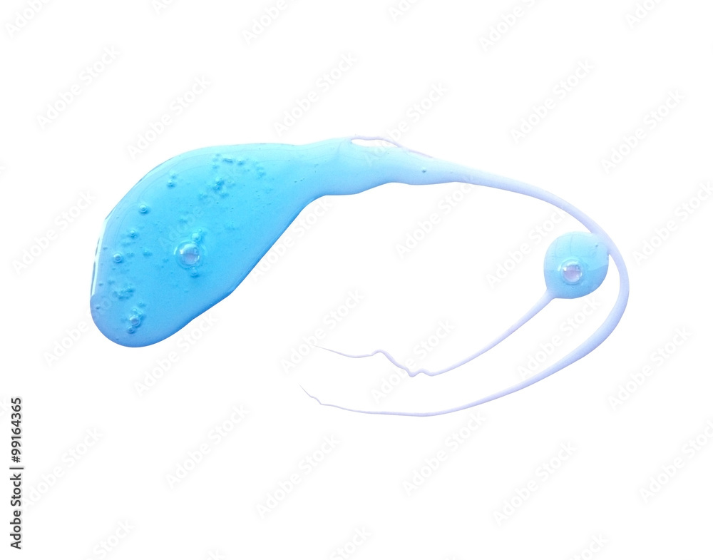 gel water drop blue isolate (clipping path)