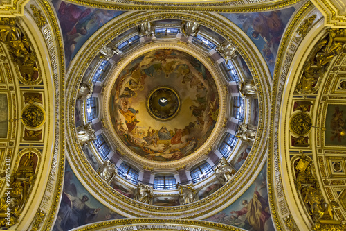 Ceiling in the St. Isaac's Cathedral, St Petersburg, Russia