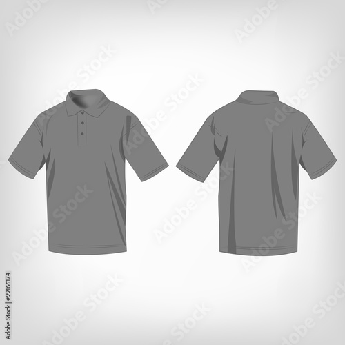 grey polo shirt isolated vector