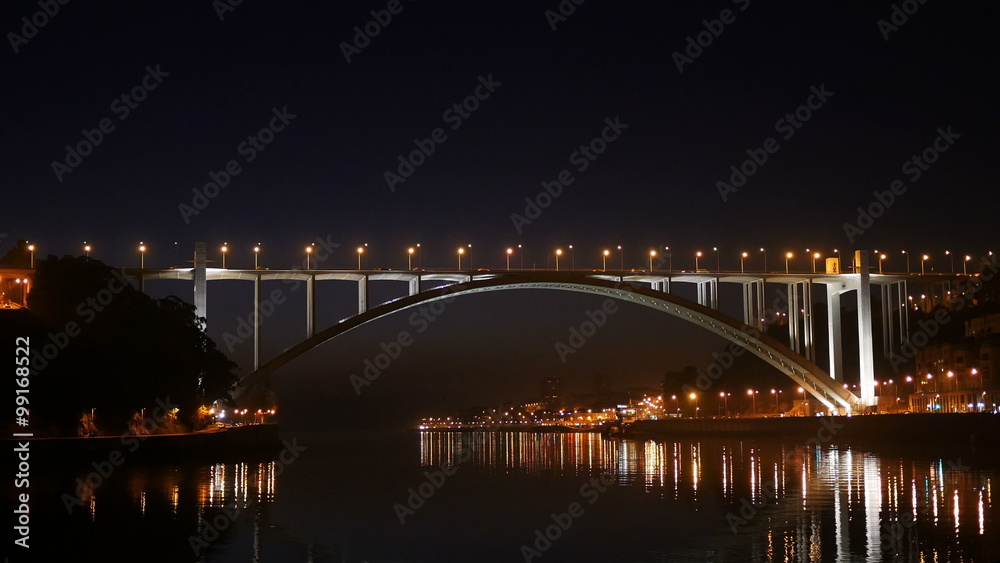 Arrabida bridge and lights on Douro river, Porto, Portugal, timelapse
Arrabida bridge and lights on Douro river, Porto, Portugal, timelapse