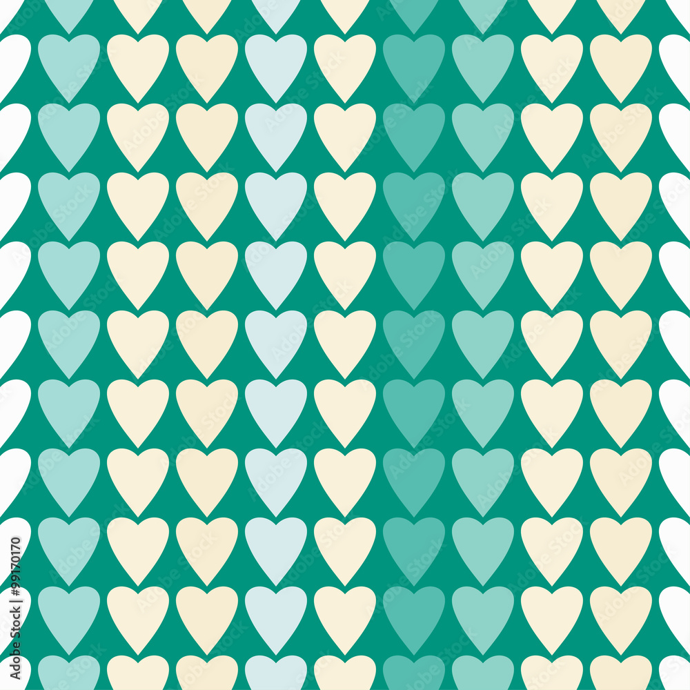 Seamless vector background with decorative hearts Seamless vector background with decorative hearts