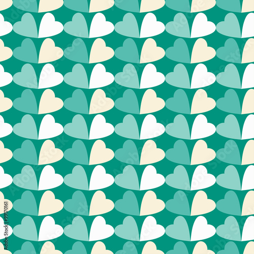 Seamless vector background with decorative hearts 