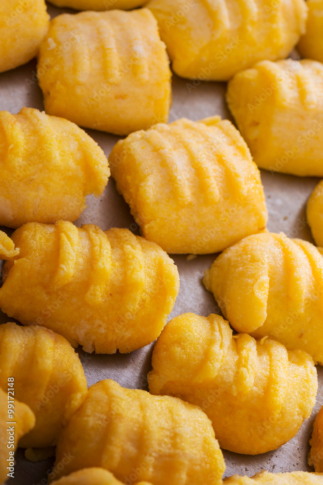 Homemade raw gnocchi Homemade raw gnocchi