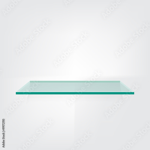 shelf glass on white background isolate vector illustration eps 10